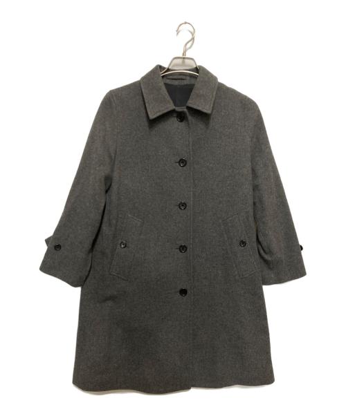 MARGARET HOWELL（マーガレットハウエル）MARGARET HOWELL (マーガレットハウエル) SOFT WOOL COAT  ウールステンカラーコート グレー サイズ:Iの古着・服飾アイテム
