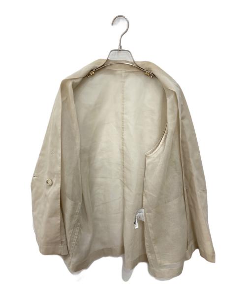 Noble（ノーブル）Noble (ノーブル) ソフトオーガンジーシアージャケット 2 ベージュ サイズ:36の古着・服飾アイテム