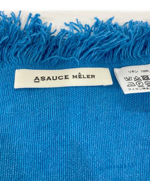 ASAUCE MELER（アソースメレ）ASAUCE MELER (アソースメレ) リネンストール ブルーの古着・服飾アイテム