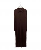 YLEVEイレーヴ）の古着「YLEVE HIGH TWIST FINE WOOL KN OP」｜ブラウン