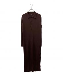 YLEVE（イレーヴ）の古着「YLEVE HIGH TWIST FINE WOOL KN OP」｜ブラウン