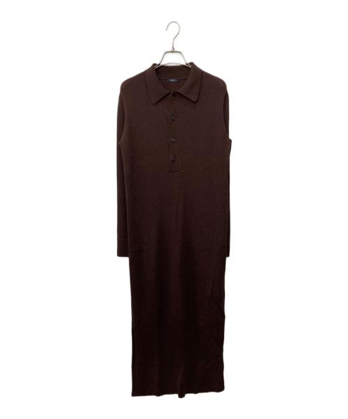 YLEVE（イレーヴ）YLEVE (イレーヴ) YLEVE HIGH TWIST FINE WOOL KN OP ブラウン サイズ:1の古着・服飾アイテム