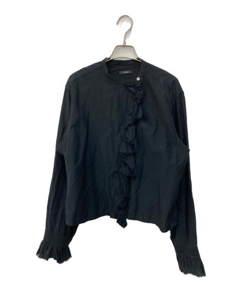YLEVE（イレーヴ）YLEVE (イレーヴ) CUPRA COTTON TENCEL LAWN RUFFLED BL ブラック サイズ:Mの古着・服飾アイテム