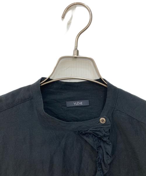 YLEVE（イレーヴ）YLEVE (イレーヴ) CUPRA COTTON TENCEL LAWN RUFFLED BL ブラック サイズ:Mの古着・服飾アイテム