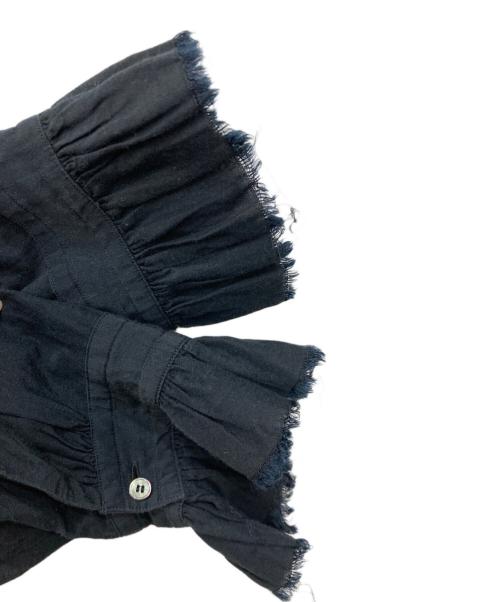 YLEVE（イレーヴ）YLEVE (イレーヴ) CUPRA COTTON TENCEL LAWN RUFFLED BL ブラック サイズ:Mの古着・服飾アイテム