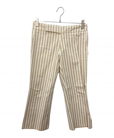 中古・古着通販】MARNI (マルニ) ストライプパンツ ベージュ サイズ:40