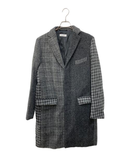 BEAUTY&YOUTH（ビューティーアンドユース）BEAUTY&YOUTH (ビューティーアンドユース) Harris Tweed (ハリスツイード) クレイジー チェスターコート グレー サイズ:Ｌの古着・服飾アイテム