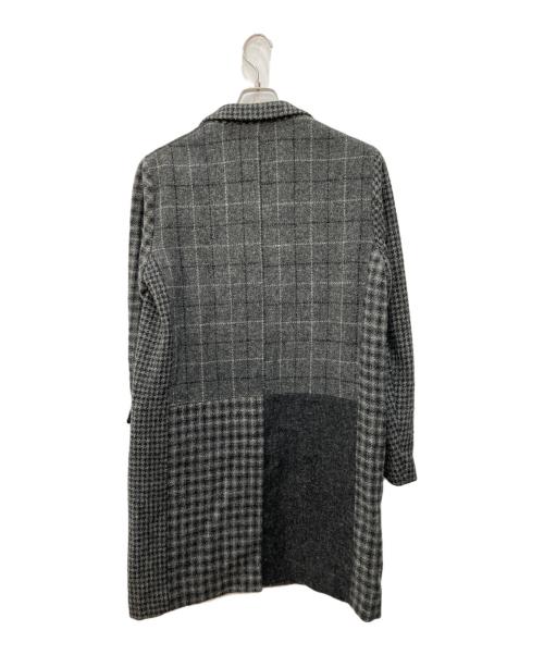 BEAUTY&YOUTH（ビューティーアンドユース）BEAUTY&YOUTH (ビューティーアンドユース) Harris Tweed (ハリスツイード) クレイジー チェスターコート グレー サイズ:Ｌの古着・服飾アイテム