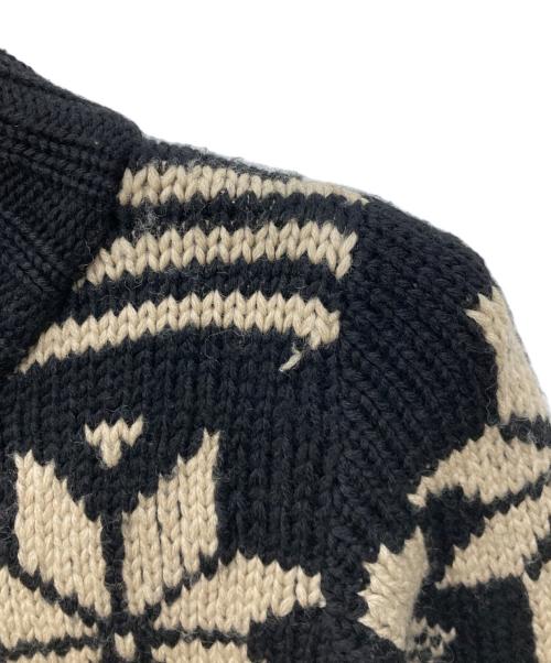 MONCLER（モンクレール）MONCLER (モンクレール) tricot cardigan ブラック×ベージュ サイズ:Sの古着・服飾アイテム