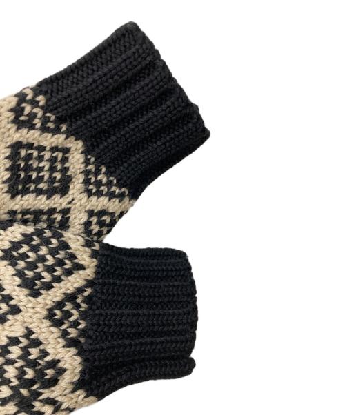 MONCLER（モンクレール）MONCLER (モンクレール) tricot cardigan ブラック×ベージュ サイズ:Sの古着・服飾アイテム