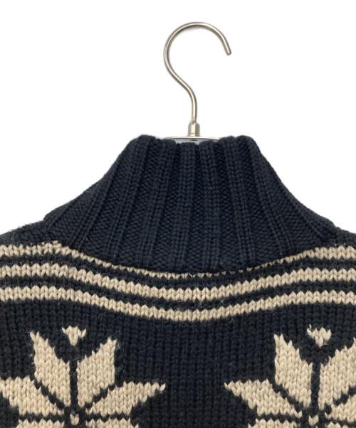 MONCLER（モンクレール）MONCLER (モンクレール) tricot cardigan ブラック×ベージュ サイズ:Sの古着・服飾アイテム