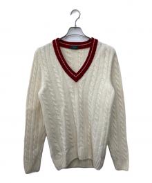 Zanone（ザノーネ）の古着「チルデンニット」｜ホワイト×レッド