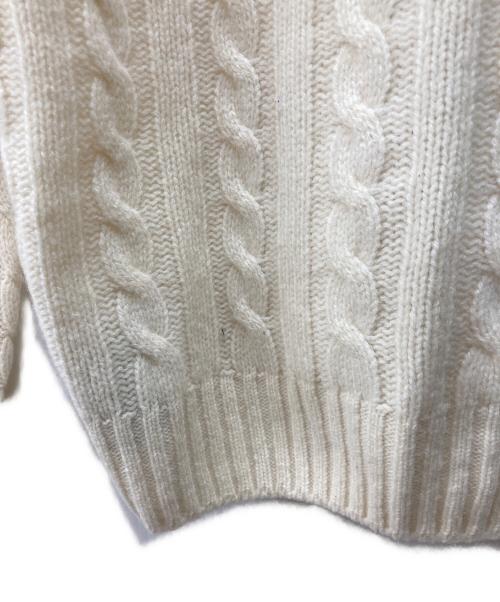 Zanone（ザノーネ）Zanone (ザノーネ) チルデンニット ホワイト×レッド サイズ:48の古着・服飾アイテム