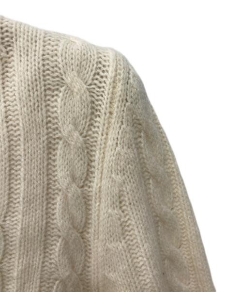 Zanone（ザノーネ）Zanone (ザノーネ) チルデンニット ホワイト×レッド サイズ:48の古着・服飾アイテム