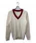 Zanone（ザノーネ）の古着「チルデンニット」｜ホワイト×レッド