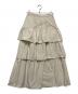 RAY BEAMS（レイ ビームス）の古着「タフタ ギャザー ティアード スカート」｜ベージュ