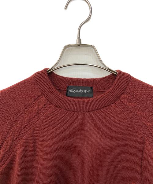 Yves Saint Laurent（イヴサンローラン）Yves Saint Laurent (イヴサンローラン) ウールニット ブラウン サイズ:不明の古着・服飾アイテム