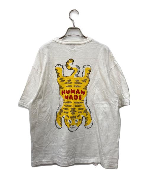 HUMAN MADE（ヒューマンメイド）HUMAN MADE (ヒューマンメイド) KAWS (カウズ) タイガープリントtシャツ ホワイト サイズ:不明の古着・服飾アイテム