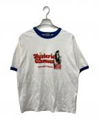 Hysteric Glamourヒステリックグラマー）の古着「UNTAMED YOUT HリンガーTシャツ」｜ホワイト
