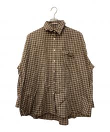 MARY QUANT（マリークヮント）の古着「チェックシャツ」｜ブラウン