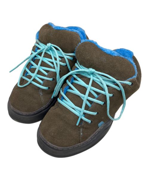 ERL（イーアールエル）ERL (イーアールエル) SUEDE VAMP SKATE SNEAKER LEA ブラウン サイズ:11の古着・服飾アイテム
