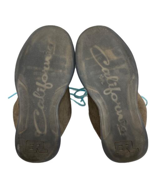 ERL（イーアールエル）ERL (イーアールエル) SUEDE VAMP SKATE SNEAKER LEA ブラウン サイズ:11の古着・服飾アイテム