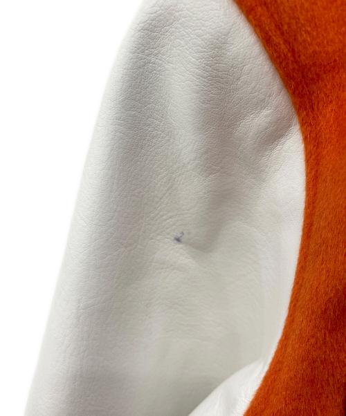 A FEW GOOD KIDS（アフューグッドキッズ）A FEW GOOD KIDS (アフューグッドキッズ) LOGO BASEBALL STADIUM JACKET ホワイト×オレンジ サイズ:Sの古着・服飾アイテム