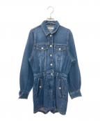 moussyマウジー）の古着「DENIM SHORT ジャンプスーツ」｜インディゴ