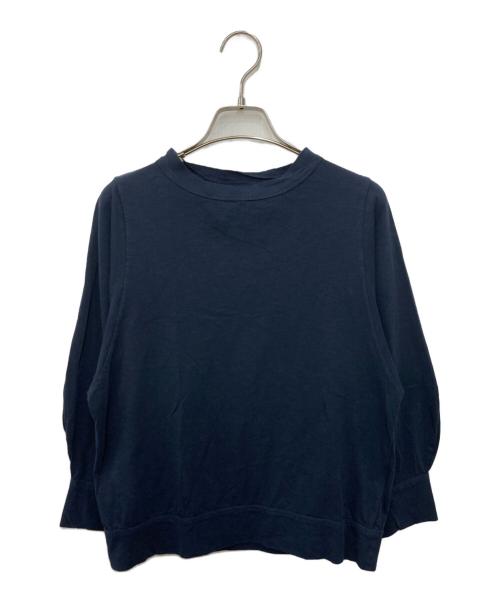 45R（フォーティファイブ・アール）45R (フォーティファイブ・アール) スーピマ天竺のパフTシャツ ネイビー サイズ:2の古着・服飾アイテム