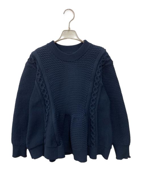 ADORE（アドーア）ADORE (アドーア) フォルムドバスケットニットトップス ネイビー サイズ:Mの古着・服飾アイテム