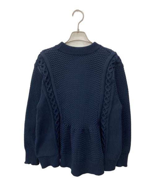 ADORE（アドーア）ADORE (アドーア) フォルムドバスケットニットトップス ネイビー サイズ:Mの古着・服飾アイテム