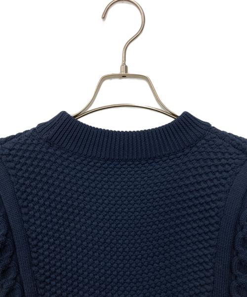 ADORE（アドーア）ADORE (アドーア) フォルムドバスケットニットトップス ネイビー サイズ:Mの古着・服飾アイテム