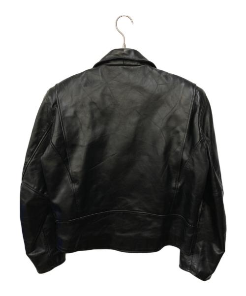 HARLEY-DAVIDSON（ハーレーダビッドソン）HARLEY-DAVIDSON (ハーレーダビッドソン) ホースハイドダブルライダースジャケット ブラック サイズ:44の古着・服飾アイテム