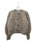 BABYLONEバビロン）の古着「ハンドフォルムカーディガン」｜ベージュ