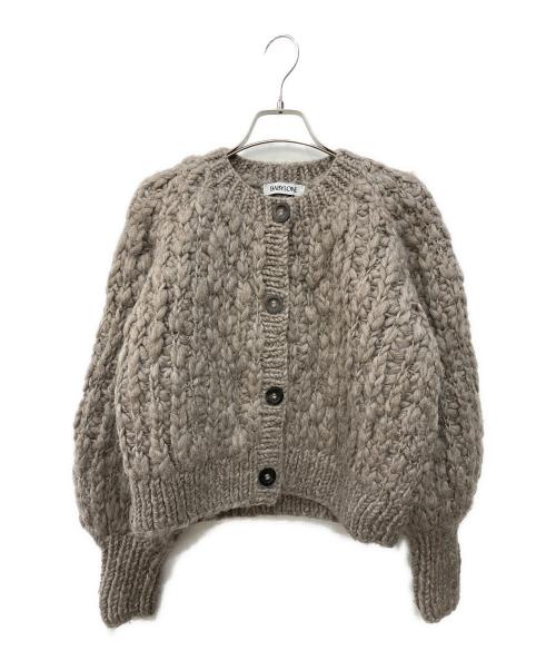 BABYLONE（バビロン）BABYLONE (バビロン) ハンドフォルムカーディガン ベージュ サイズ:FREEの古着・服飾アイテム