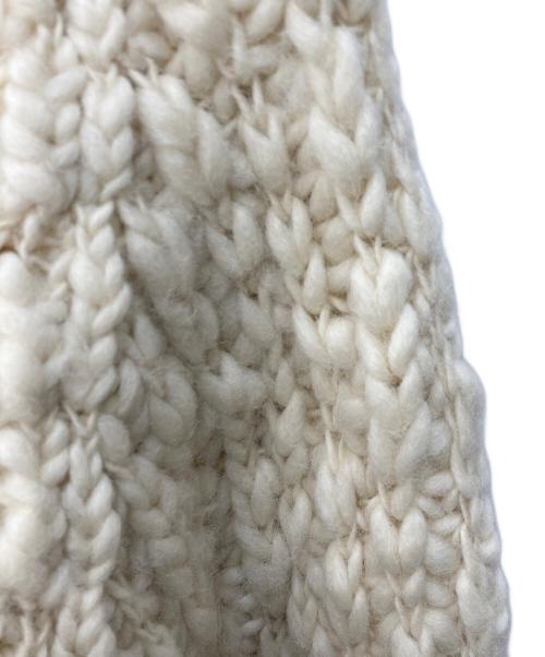 BABYLONE（バビロン）BABYLONE (バビロン) ハンドフォルムカーディガン ホワイト サイズ:FREEの古着・服飾アイテム