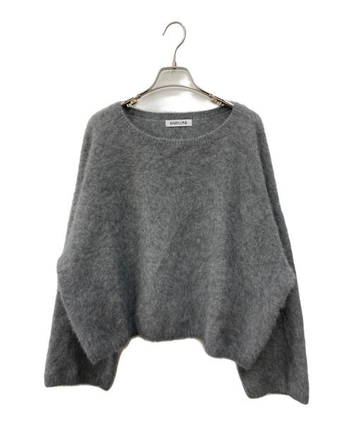 BABYLONE（バビロン）BABYLONE (バビロン) フォックスカシミヤニットプルオーバー グレー サイズ:FREEの古着・服飾アイテム