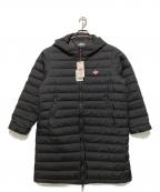DANTONダントン）の古着「NYLON TAFFETA MIDDLE DOWN HOODED COAT/ミドルダウン フード付きコート」｜ブラック
