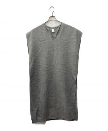 mizuiro-ind（ミズイロインド）の古着「Vネックロングベスト」｜グレー