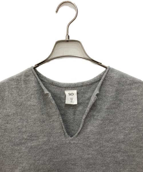 mizuiro-ind（ミズイロインド）mizuiro-ind (ミズイロインド) Vネックロングベスト グレー サイズ:FREE 未使用品の古着・服飾アイテム