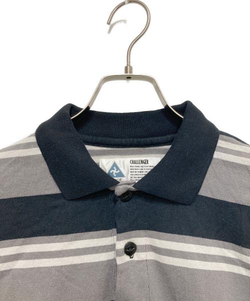 CHALLENGER（チャレンジャー）CHALLENGER (チャレンジャー) S/S BORDER POLO グレー サイズ:LARGEの古着・服飾アイテム