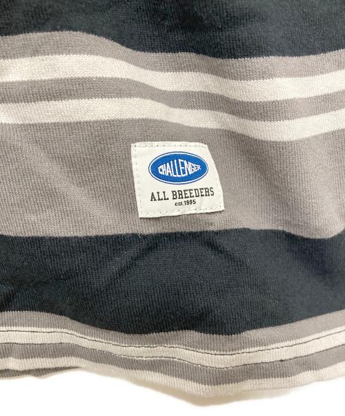 CHALLENGER（チャレンジャー）CHALLENGER (チャレンジャー) S/S BORDER POLO グレー サイズ:LARGEの古着・服飾アイテム