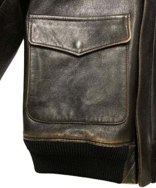 CHALLENGER（チャレンジャー）CHALLENGER (チャレンジャー) BOMB DROP A-2 FLIGHT JACKET ブラック サイズ:Lの古着・服飾アイテム