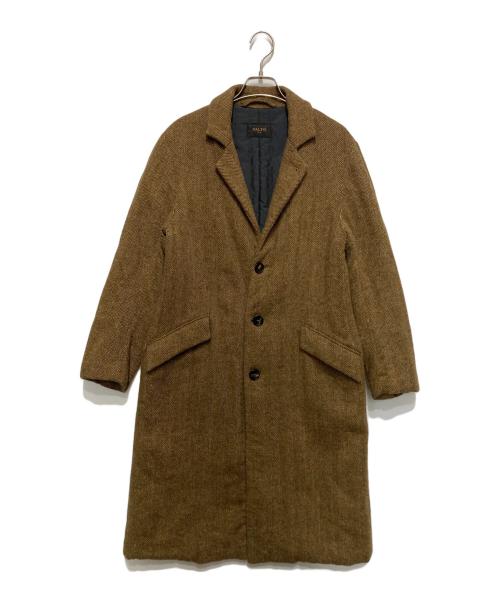 PALTO（パルト）palto (パルト) ヘリンボーン中綿チェスターコート ブラウン サイズ:42の古着・服飾アイテム