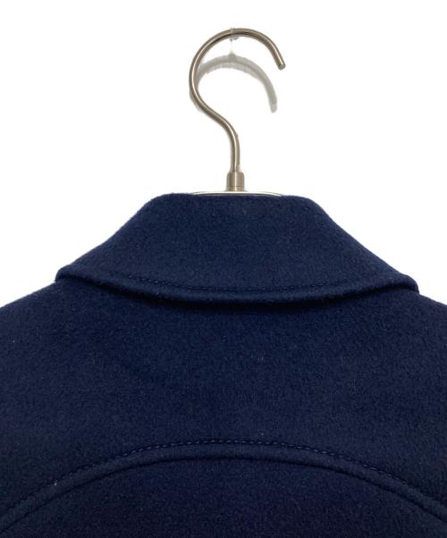 COACH（コーチ）COACH (コーチ) ムートン切替ウールコート ネイビーの古着・服飾アイテム