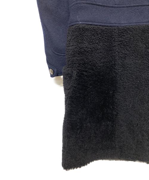 COACH（コーチ）COACH (コーチ) ムートン切替ウールコート ネイビーの古着・服飾アイテム