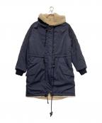 COACHコーチ）の古着「リバーシブルムートンコート」｜ネイビー