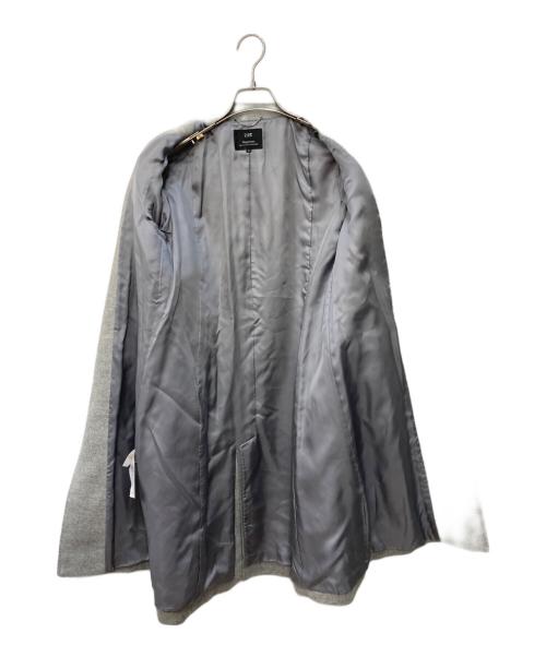 23区（ニジュウサンク）23区 (ニジュウサンク) ウールアンゴラビーバースタンドカラーコート グレー サイズ:38の古着・服飾アイテム