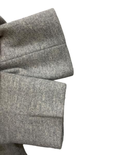 23区（ニジュウサンク）23区 (ニジュウサンク) ウールアンゴラビーバースタンドカラーコート グレー サイズ:38の古着・服飾アイテム