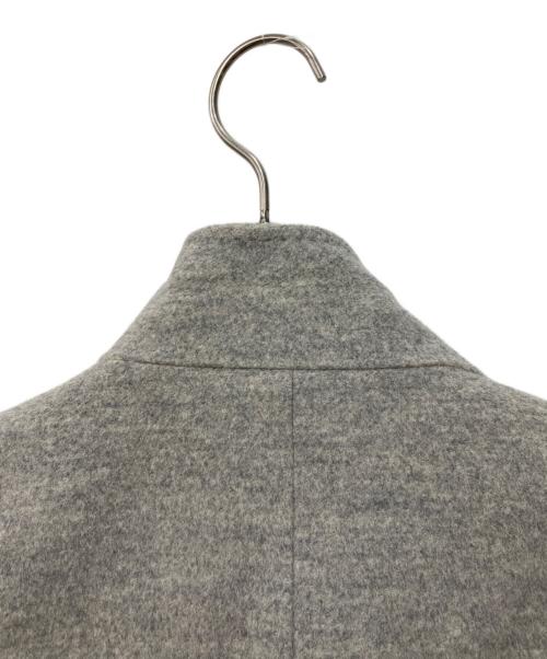 23区（ニジュウサンク）23区 (ニジュウサンク) ウールアンゴラビーバースタンドカラーコート グレー サイズ:38の古着・服飾アイテム